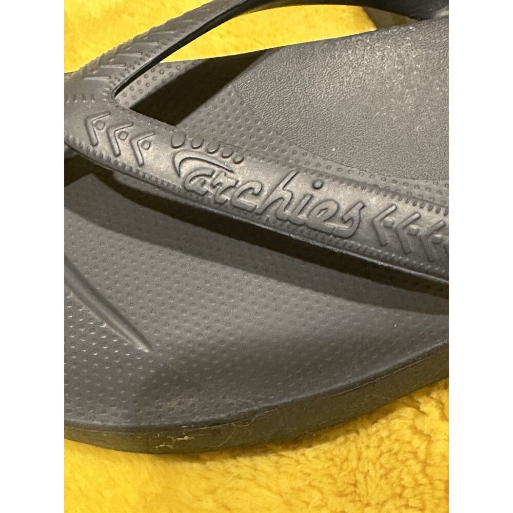 ARCHIES Arch Support Flip Flops Women 9 Men 8 Orthotic Sandals Navy Slip on - Picture 7 of 8